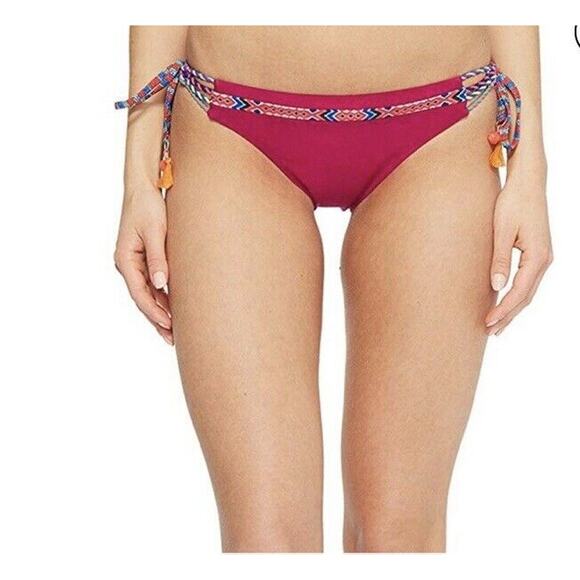 Nanette Lepore Vamp Side Ties Tassel String Bikini Bottom - Picture 5 of 8
